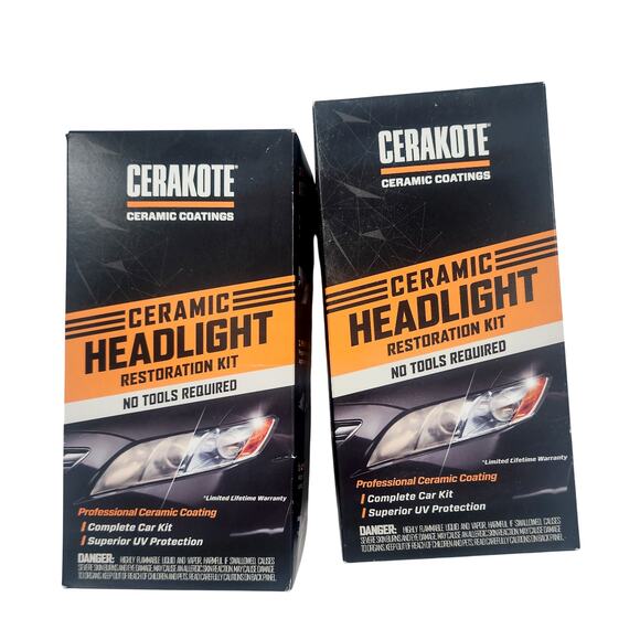 Cerakote Ceramic Headlight Restoration Kit UV Protection No Tools Required 2 Box - Picture 1 of 5